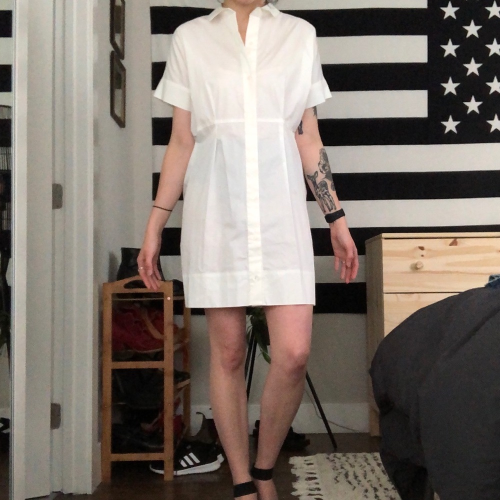 The Cotton Poplin Square Shirt Dress from Everlane